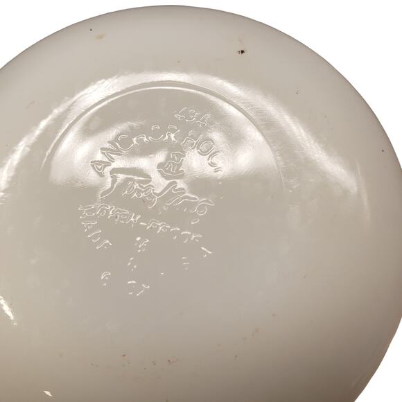 Vintage Anchor Hocking Fire King 6oz White Custard Cup Bounty Fruit Pattern #434 - Picture 5 of 14